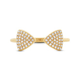 0.18ct 14k Yellow Gold Diamond Triangle Lady's Ring